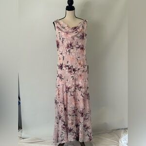 Alex Evenings Women’s Size 10‎ Floral Sleeveless Chiffon Dress Pink